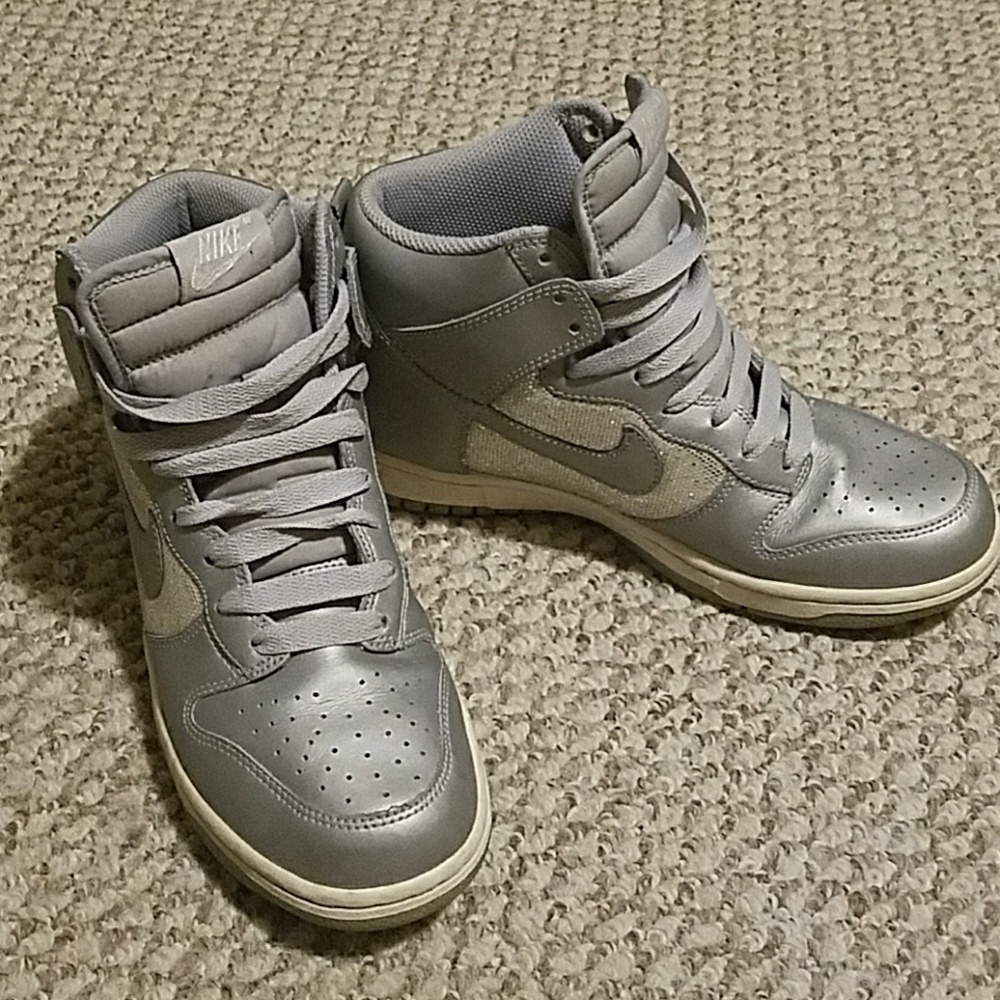 Silver Nike Hightops